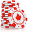 Canada Flag Poker Chips
