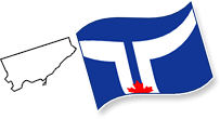 Flag and Map of Toronto